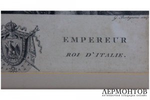 Гравюра. Портрет императора Наполеона I, короля Италии. 1807-11 гг. 
