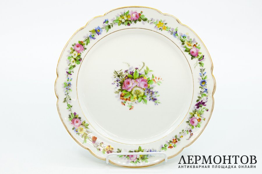Россия, Императорский фарфоровый завод, 1840-1850 гг. Фарфор, деколь.