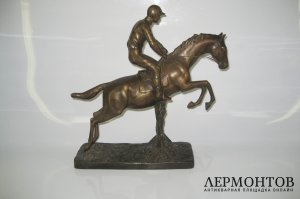 Композиция Всадник. H. Fugere. Бронза. Франция, начало ХХ века.