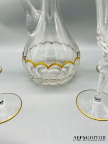 Набор для напитков: графин и 4 бокала. Хрусталь, Faberge, Франция, современная работа