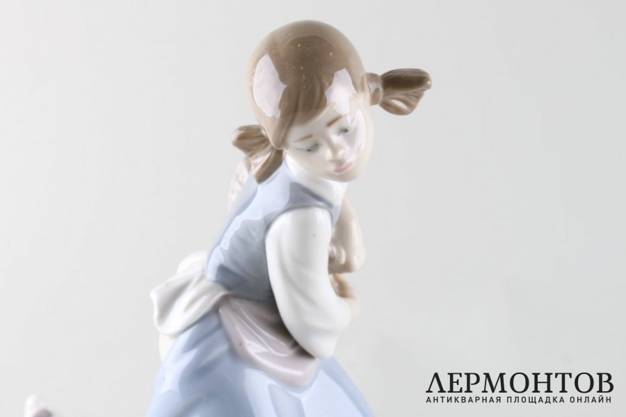 Статуэтка Озорной щенок. Фарфор, роспись. Испания, Lladro, 1977-84
