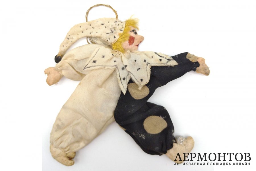 Елочная игрушка Скоморох, шут. Россия, 1-я половина ХХ века. 