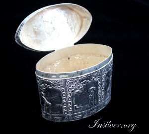 Чайница. Серебро 930. Голландия