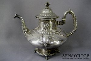 Чайник. Серебро 950 пробы. Франция, XIX век.