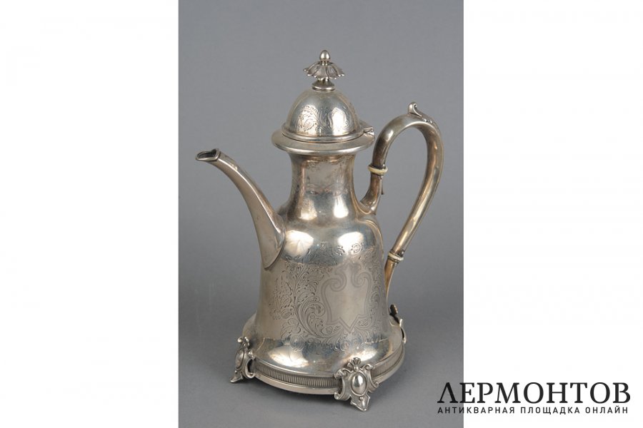 Чайный-кофейный сервиз. Австрия, конец 19 века. Серебро 950 пробы.