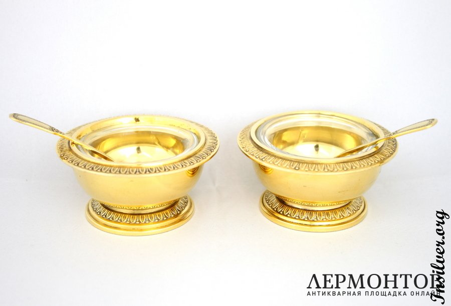 Солонки Tetard. Серебро 950. Франция