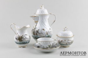 Фарфоровый сервиз - солитер. Мануфактура MEISSEN. Германия, кон. XIX в.