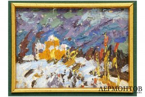 Картина. Академическая дача им. И.Е. Репина, 1970-е гг. Комиссаров Иван Еремеевич. 