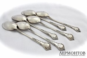Набор чайных ложек A. Debain. Серебро 950. Франция