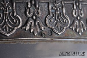 Конфетница. Серебро 84 пробы, хрусталь. Российская империя, 1908-1917.