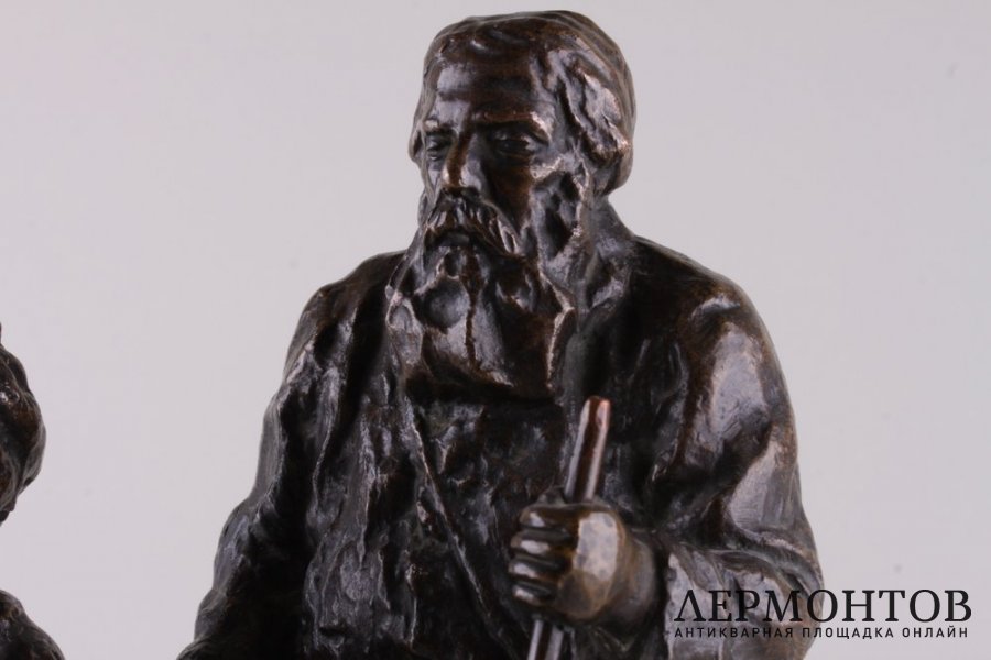 Скульптура Странники. D. Ermacov. Бронза, патинирование. Россия, 1900-е гг.