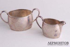 Офицерский походный набор. Серебро 925 пробы. Слоновая кость.Ирландия.