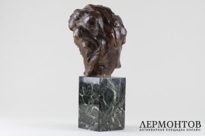 Бюст. Людвиг ван Бетховен. M. Bouraine. Бронза, мрамор. Франция, нач. XX в.