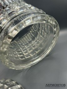 Ёмкость для крюшона с крышкой. Хрусталь, резьба, Западная Европа, 1-я половина 20 века