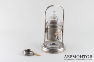 Кофеварка. Варшава. Мельхиор, посеребрение, Российская империя.