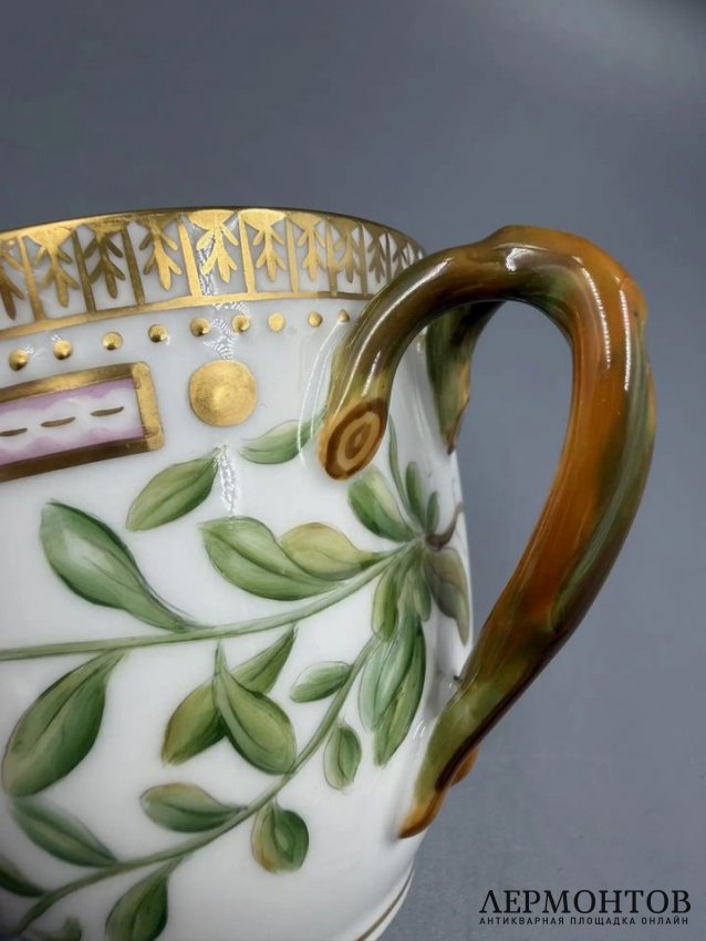 Кофейная пара «Flora Danica». Фарфор, роспись, Royal Copenhagen, Дания, 1968 год