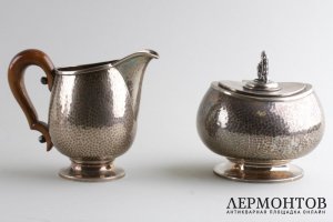 Чайно-кофейный сервиз в стиле art deco. Серебро 800 пробы. Италия, 1935-45 гг.