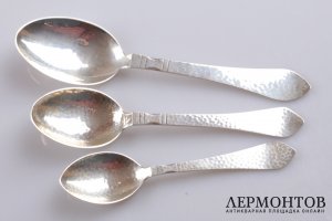 Столовый сервиз на 14 персон. Georg Jensen. Серебро 925 пробы. Дания