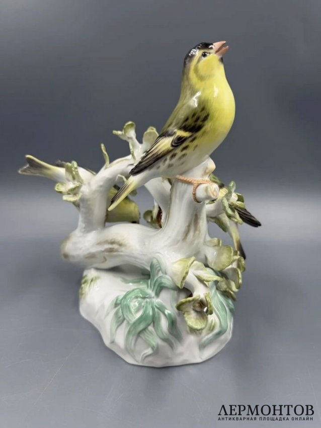 Скульптурная группа «Чижи». Фарфор, роспись, Meissen, И. И. Кендлер, Германия