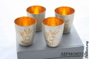 Набор стопок. Серебро 875. СССР