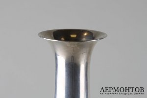 Высокие парные графины из хрусталя с серебром 800 пробы. Германия.