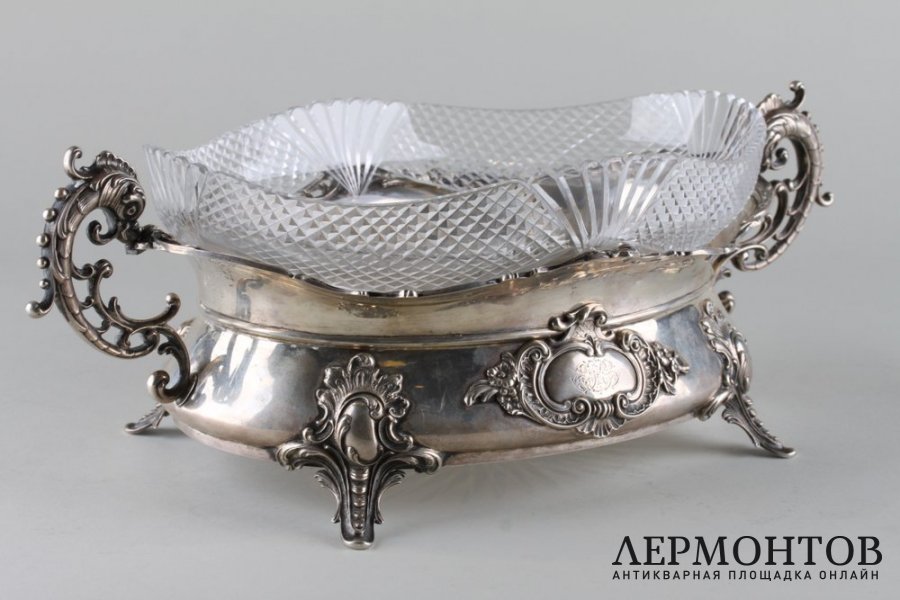 Ваза для фруктов. Серебро 800 пробы.Германия, фирма Bruckmann Sohne, конец  XIX в.