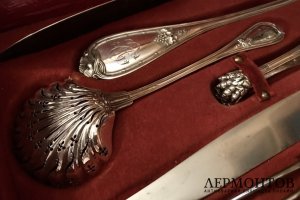 Столовый сервиз на 12 персон H. Thomas. Серебро 950 пробы. Франция
