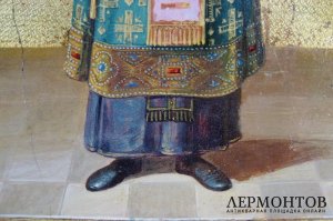 Икона.  Св. Епископ Лев Катанский. Дерево. Российская Империя, XIХ век.