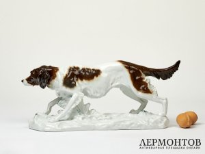 Статуэтка «Сеттер». Фарфор, Karl Ens, Германия, 1919–1940 годы