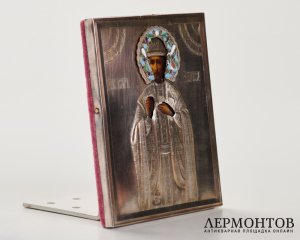 Икона «Благоверный князь Борис». Серебро, современная работа