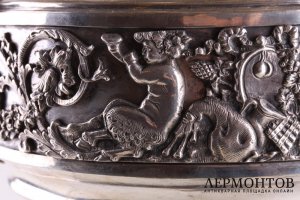 Большая ваза в стиле ампир. Серебро 800 пробы. Италия, Милан, сер. XIX в.