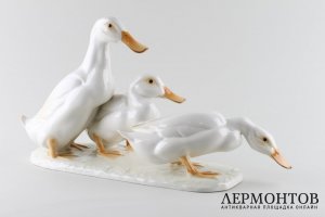 Статуэтка Три утки.  Фарфор. Hutschenreuther, Германия, Diller, 1950-60е гг.