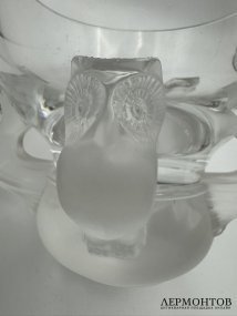 Ваза «Совы». Хрусталь, Lalique, Франция