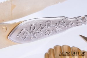 Набор для закусок Henin et Vivier. Серебро 950. Франция