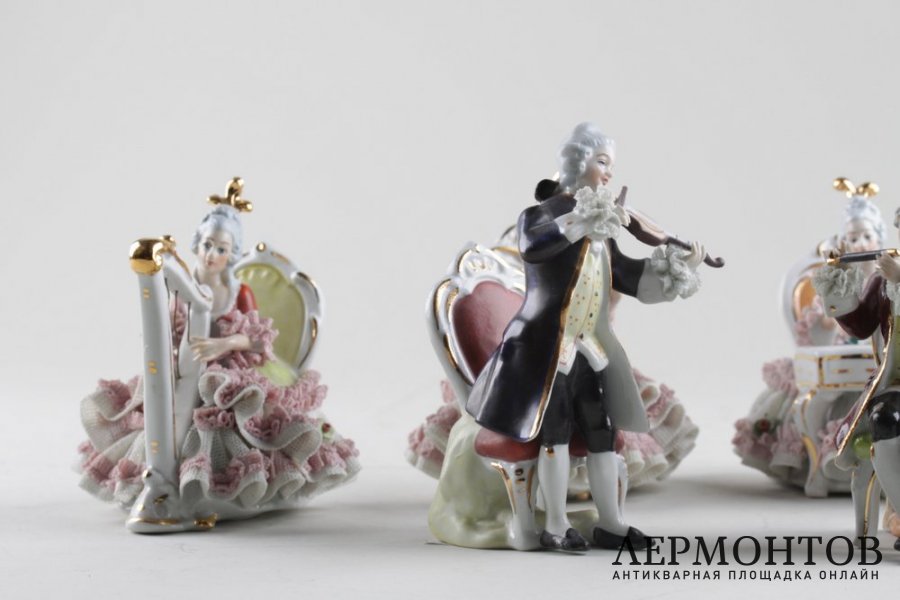 Статуэтки Оркестр. Фарфор. Wilhelm Rittirsch Porcelain. Германия. XXв.