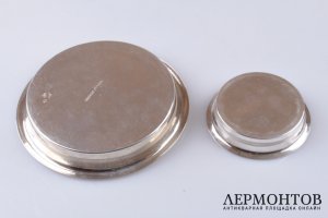 Пара серебряных блюдец. Серебро 916. Испания