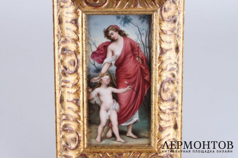 Пласт Амур и Венера. Фарфор, живопись. Австрия, кон. XIX-нач.XX вв.