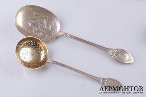 Сервировочный десертный набор  P. Tallois. Серебро 950 пробы. Франция