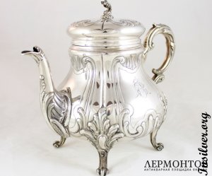 Чайно-кофейный сервиз Gross . Серебро 950. Франция