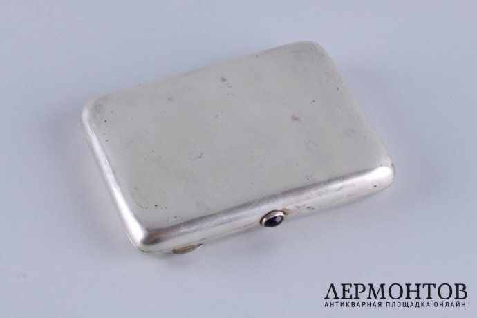 Портсигар. Спасская башня. Артель Московский ювелир. Серебро 875 пробы. СССР, 1955 г.