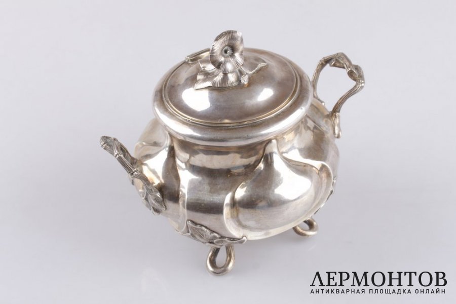Сахарница в стиле ампир. Серебро 84 пробы. Российская империя