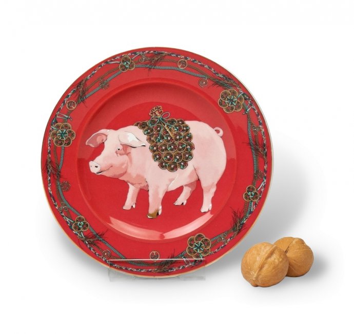 Тарелка настенная «Свинья». Фарфор, Rosenthal, Германия