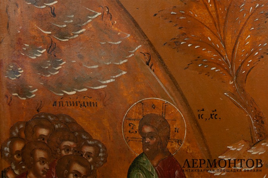 Икона Вход Господень в Иерусалим. Дерево, левкас, темпера. Ярославль, 2 пол. 17 в.