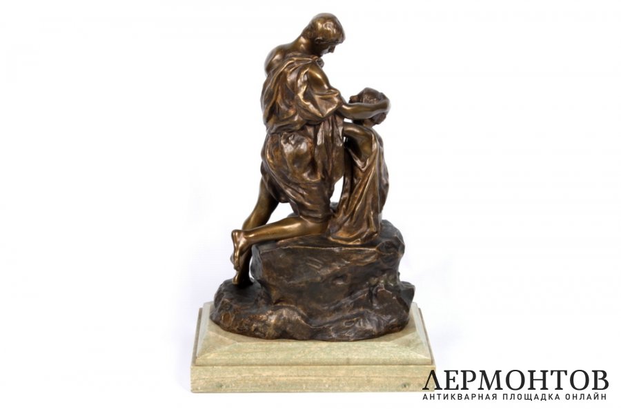 Скульптура Влюбленные в стиле Модерн. Франция, Париж, 1900-е гг. Бронза.