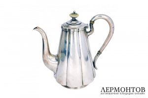 Кофейник.  Зверев. Серебро 84. Российская империя