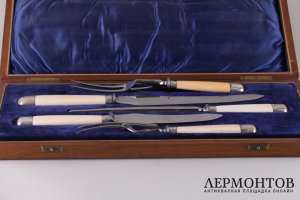 Набор для мяса в родной коробке. Англия, Шеффилд, 1900 г. 