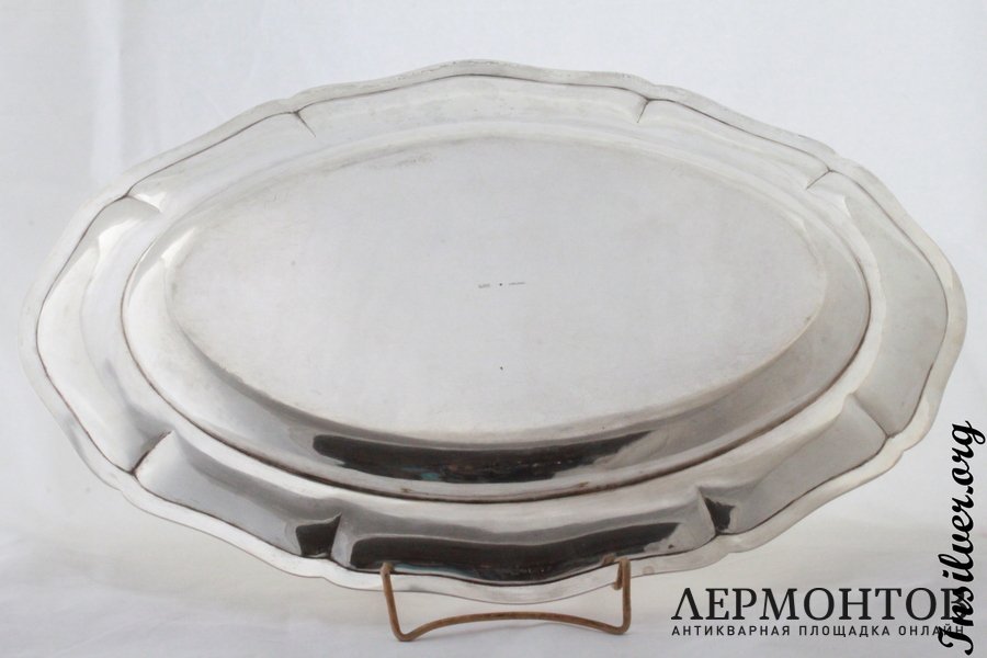 Блюдо овальное. Серебро 875. Швейцария