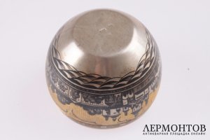 Чарка с видом Великого Устюга. Северная чернь. 1972 год. СССР