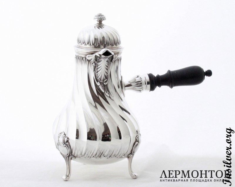 Чайно-кофейный сервиз Lapar. Серебро 950. Франция