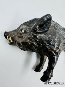 Статуэтка «Кабан». Бронза, роспись, Австрия, 19 век